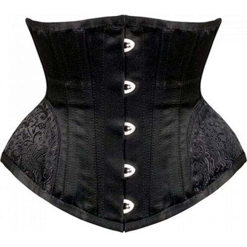 Gothic Underbust Corset and Waist Cincher Steampunk Bustiers Top Workout Waist Trainer Body Shaper Sexy Lingerie Slimming Belt