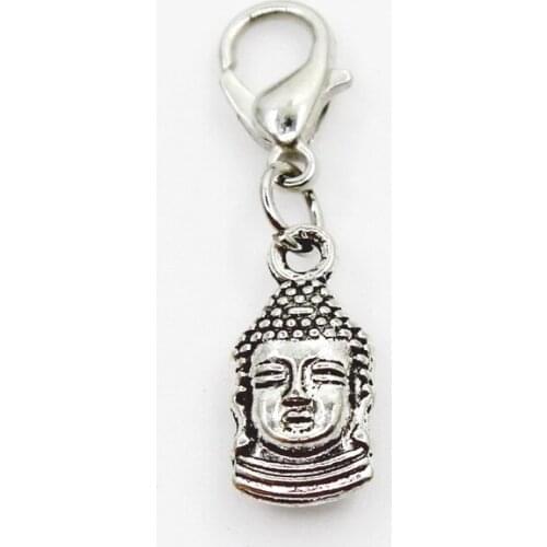Hot Selling 20pcs/lot Buddha Dangle Charms Lobster Clasp DIY Bracelet Necklace Pendants Jewelry Hanging Charms