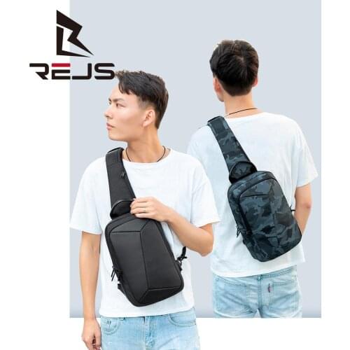 REJS LANGT Anti-Theft Chest Bag for Men USB Charge Casual Crossbody Bags Camouflage Shoulder Menessage Bag Pack Bolsa de pecho