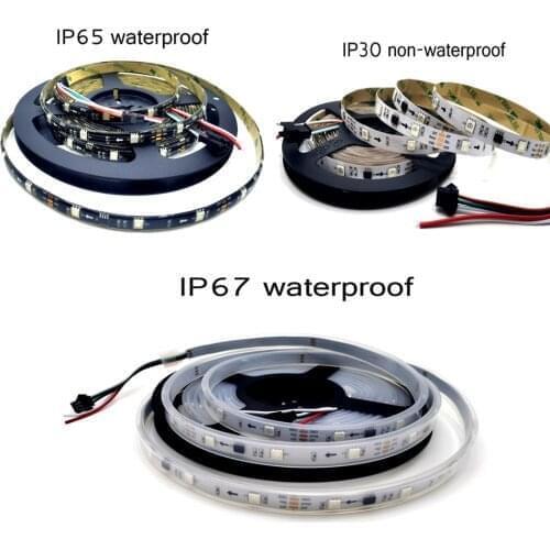 Hot DC12V WS2811 5050 RGB Addressable Led Pixel Strip Light Full Colors Led Strip Ribbon Flexible Digital Led Tape 1 Ic Control