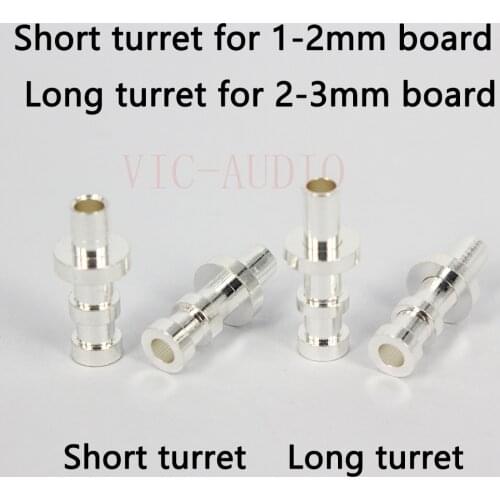 DIY Project Turret lug Audio Tag Board Turret Board Terminal Board Rivet Copper Plated Silver Turret 1~3mm Board Tube Amplifier