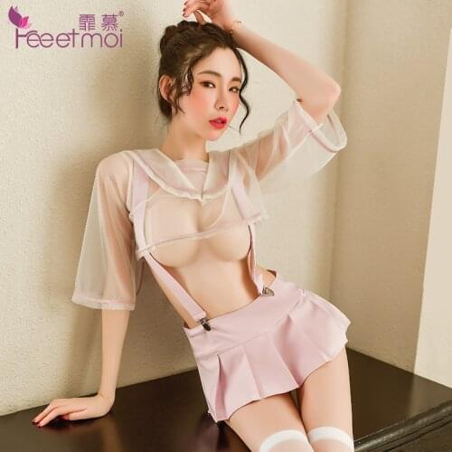 FM Sexy Lingerie pure sexy cute rabbit sling perspective student uniform temptation