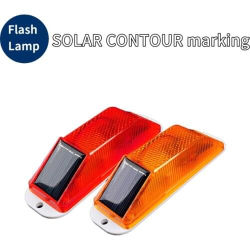 Warning LED Lamp Strobe Flash Traffic Caution Light Chip Control Bridge Construction Rechargeable Night Driving Solar Powered