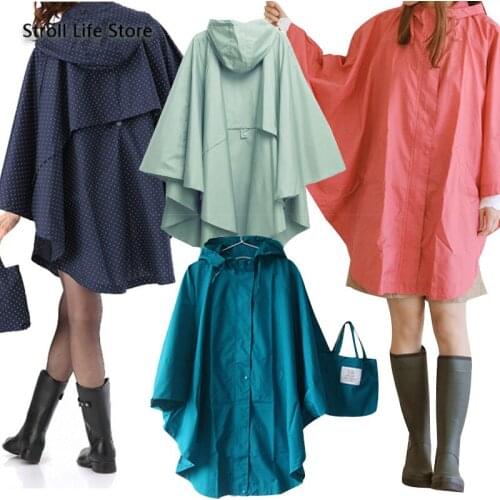 Japanese Rain Poncho Raincoat Women Adult Outdoor Waterproof Hiking Travel Windbreaker Women Rain Jacket Casacas Para Mujer Gift