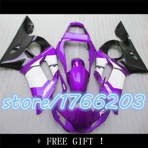 YZF R6 98-02 white purple HOT fairings for YZF R6 1998 1999 2000 2001 2002 fairings kit body repair partsBBF