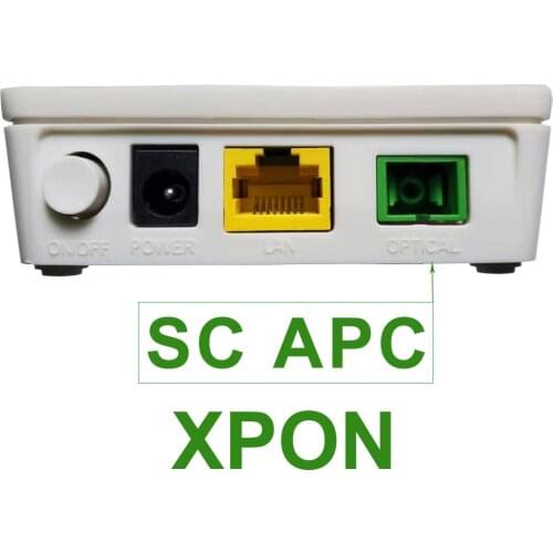 10pcs New ONT ONU XPON EPON/GPON SC APCDual mode 1GE ONU ONT With Single Lan Port Apply to FTTH Modems, Termina English version