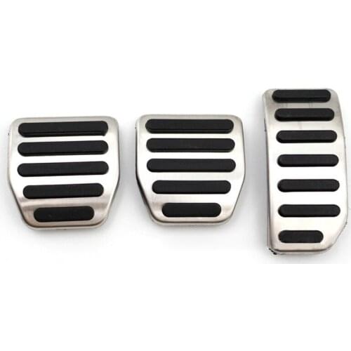 3pcs/Set Manual NO DRILL Accelerator Gas Brake Clutch Pedal Cover Fit for Volvo S60 S80 V60 XC60 2017 2016 2015 2014 2013 2012