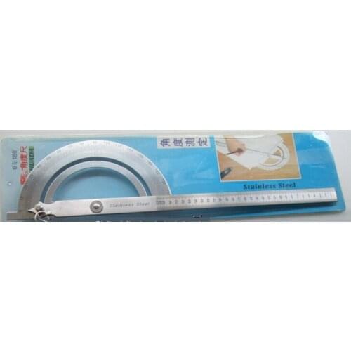 300MM 180 degree Stainless steel protractor woodworker goniometer angle square gauge tool angle metric