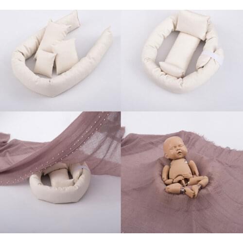 4 PCS/Set Baby Posing Pillows Props Baby Pillow Newborn Photography Props Basket Filler Fotografia Infant Photoshoot Accessories