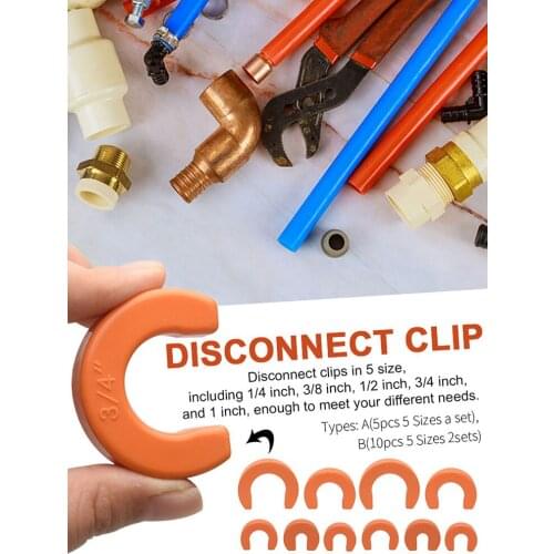 5/10Pcs Plastic Disconnecting Fixture Accessories Quick Push-Fit Disconnect Clip Clamp Set Slip Fitting Removal Tools