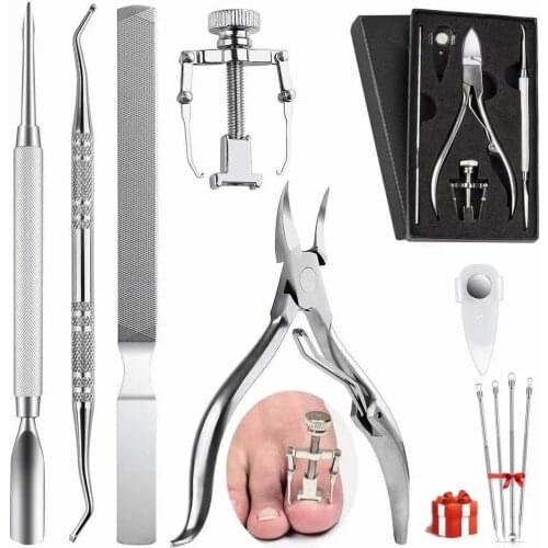 6PCS corrector de toenail Nail Clipper Trimmer for Cuticle Ingrown Nails Pedicure & Manicure Corrector Fixer Foot Care Tool