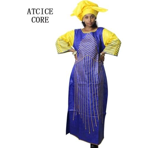 African bazin riche embroidery design dress african dresses for woman lady dress long dress