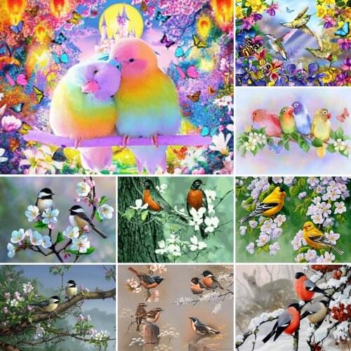 5D DIY Diamond Painting Animlas Birds Cross Stitch Kit Full Drill Square Embroidery Mosaic Art Picture of Rhinestones Decoration
