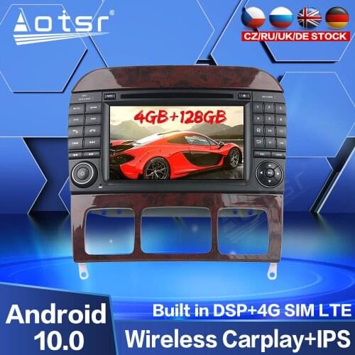 4GB 128GB Car Multimedia DVD Player For BENZ S-Class W220 S280 S320 S350 S400 S430 Android Radio Screen Video Player GPS Navi HD