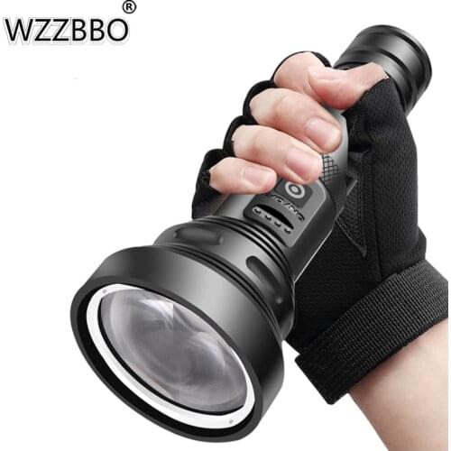 White Laser + COB Long-range Glare Flashlight USB Rechargeable Glare Flashlight Laser Flashlight By 18650/26650 Battery