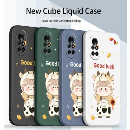 Happy Girl Phone Case For Huawei Nova8 8Pro 8SE Nova 7 7Pro 7SE 6 6se 5 5Pro 5Z 5I 5Ipro 5T 4 4E Liquid Silicone Cover