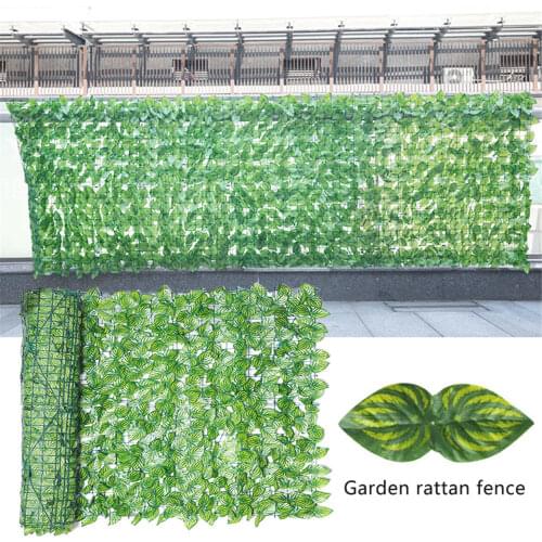 Artificial Ivy Privacy Fence Screen UV Fade Protected Privacy Hedging Wall Landscaping Garden Fence Balcony Screen 0.5x1m/0.5x3m