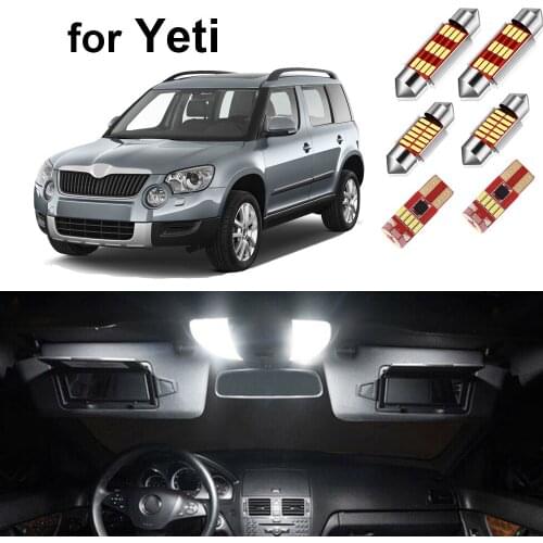 15Pcs Canbus Car Led Interior Light Kit For Skoda Yeti 5L 2009-2015 2016 2017 Led Bulb Canbus No Error