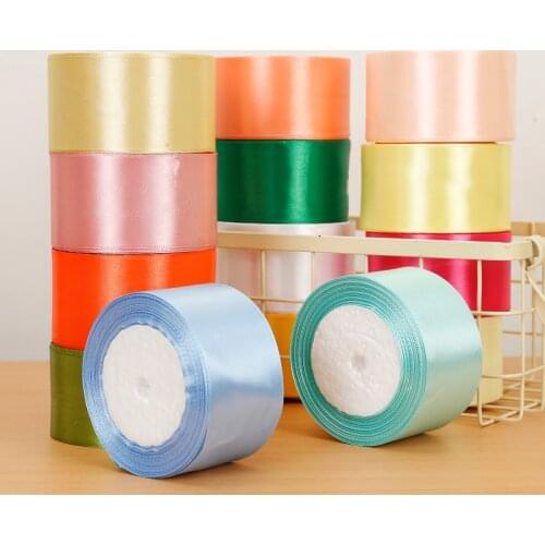 6-10-15-20-25-40-50mm Silk Satin Ribbons DIY Artificial Roses Flowers Wedding Birthday Party Candy Gift Box Wrapping Ribbons