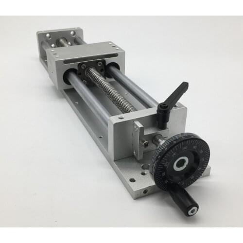 300MM Linear Module 12" Stroke Manual Hand Wheel Sliding Table Slide Linear Stage SFU1605 Ball Screw C7 Displacement Platform