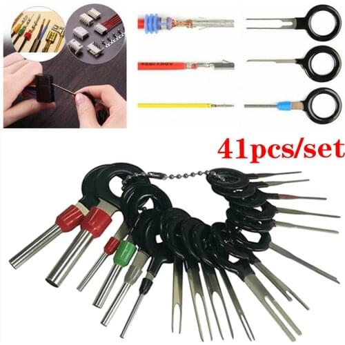 41 Pcs Car Terminal Removal Electrical Wiring Crimp Connector Pin Extractor Kit Car Electrico Repair Hand Tools Dropshipping New