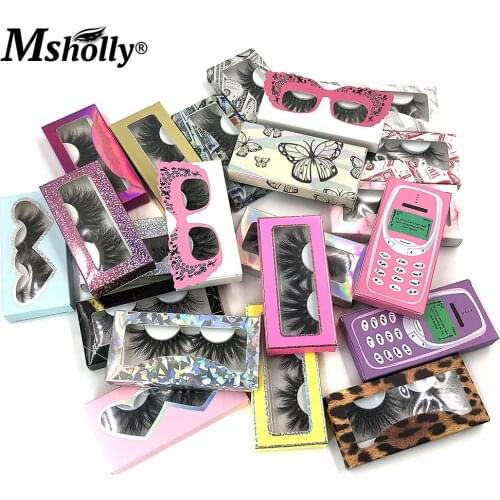 Makeup 25mm 3D/5D Mink Lashes Fluffy Messy Wholesale Package Box Case Cosmetics Natural Magnetic Bulk False Eyelashes Extension