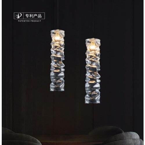 New minimalist postmodern luxury restaurant chandelier bar shop bedroom bedside copper sand small chandelier