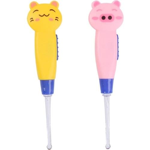 New Cartoon Animal Handle LED Light Baby Kid Ear Pick Spoon Earwax Remover Cleaner