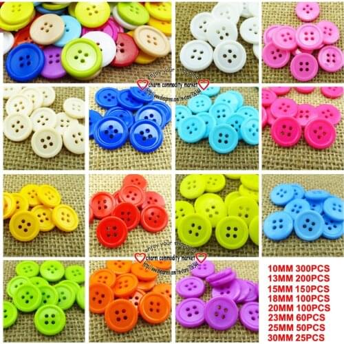 10MM 13MM 15MM 18MM 20MM 23MM 25MM 30MM Colors Dyed Plastic Buttons Coat Boots Sewing Clothes Accessory Fit P-111