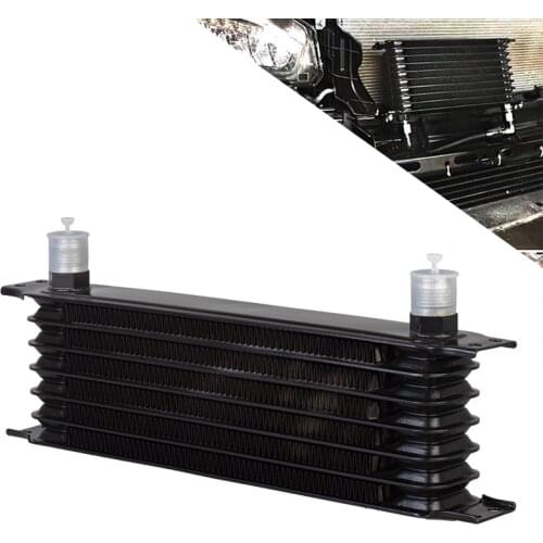 Wholesale Aluminum OIL COOLER 7 ROW 10AN-10AN engine transmission OIL COOLER KIT Blue Black color