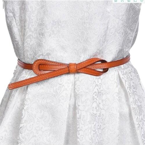 Women Belt Hollow Out Waistband The New Classic Retro Fashion All-Match Leather Belt Light Body Paint Buckle Belt Bow Tie Belt
