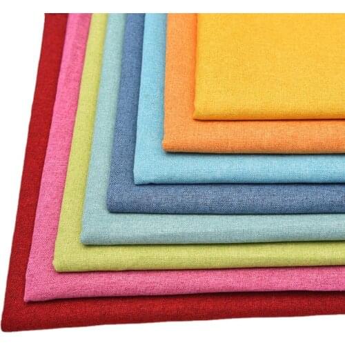 Width 59" Plain Cotton Linen Old Coarse Upholstery Sofa Cover Fabric By the Yard Tablecloth Soft Hard Bag Chair DIY Material