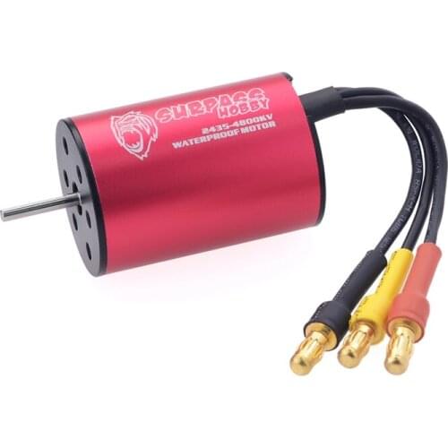 SURPASS HOBBY 2435 2.0mm Waterproof Brushless Motor 4800KV 2S for Tamiya Redcat HSP 1/16 1/18 RC Drift Racing Car