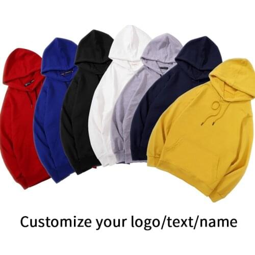 Your OWN Design Brand Logo/Picture Custom Men Women DIY Hoodies Sweatshirt Casual Hoody Clothing 12 Color Loose Fashion New 2021
