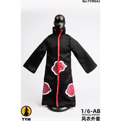 TYM042 1/ 6 Scale Feamle/Male Windbreaker Long Coat Auspicious Cloud Pattern For 12" TBLeague Seamless Female Body