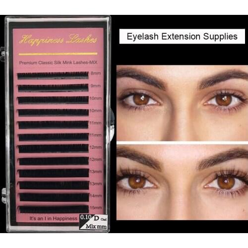 High quality Tthickness 0.03 to 0.15 Faux Mink Eyelashes Individual Eyelash Lashes Soft Eyelash Extension False Eye Lashes