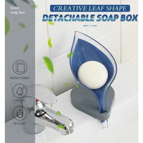 Leaf Shape Soap Box Bathroom soap holder Dish Storage Plate Tray Bathroom Soap Holder Case Bathroom Supplies Shelf Kitchenware