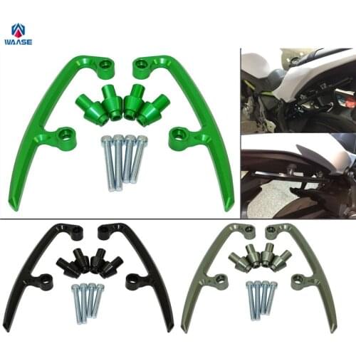 Waase Motorcycle Rear Grab Bars Rear Seat Pillion Passenger Grab Rail Handle For Kawasaki Z650 2017 2018 2019 2020