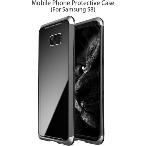 LUPHIE Mobile Phone Protective Case Fashion Design Toughened Glass Hard back cover For Samsung Galaxy Note8 S8 S8 Plus cases