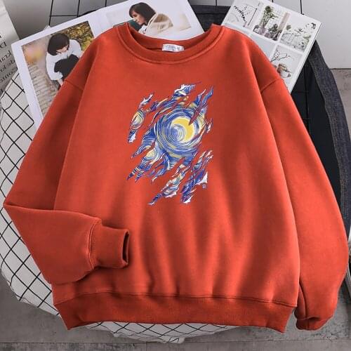 Vincent Van Gogh Starry Night Printing Woman Sweatshirt Hipster S-XXL Hoody Autumn Brand Hoodies Harajuku Casual Female Pullover