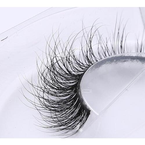 1 pair Curl Mink Eyelashes Natural Black False Eyelashes Long Cross Fake Eye Lashes Extension accessory Makeup lash