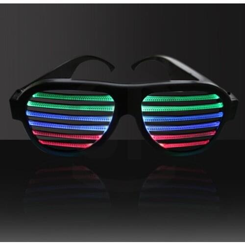 1Pc Colorful Flashing EL LED Glasses Luminous Birthday Christmas Party Lighting Glowing Funny Toys For Dance Party