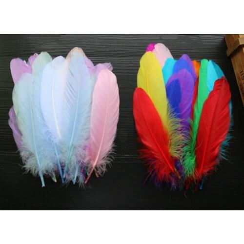 15-22cm Natural Swan Feathers Plumes Multicolor Goose Feather Plume for DIY Wedding Jewelry Craft Home Decoration 50pcs