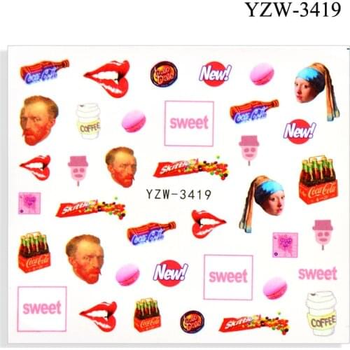 FWC 2021 New Designs Nail Water Transfer Sticker High Cold Purple Peony Nail Art Watermark Slider Manicure DIY Decoration