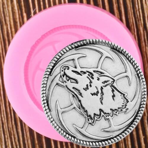 3D Animal Wolf Keychains Silicone Molds Pendant Key Chain Mold DIY Epoxy Resin Polymer Clay Moulds