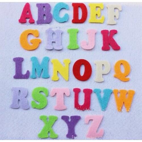 NEW 52pcs 2/set letters A to Z Mixed Colors Felt Cardmaking Appliques decoration DIY 40mm