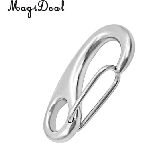 6) Stainless Steel 316 Spring Gate Snap Hook Clip Marine Grade Lobster Claw