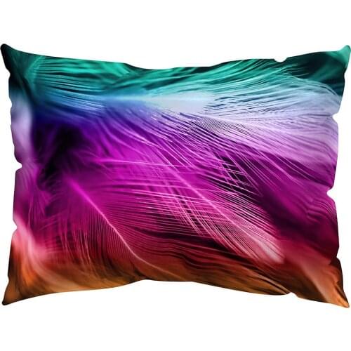 Velvet Feather Print Cushion Cover Polyester Sofa Pillow Case Throw Pillow Case For Sofa Home Decor Pillowcase 30 X 50cm