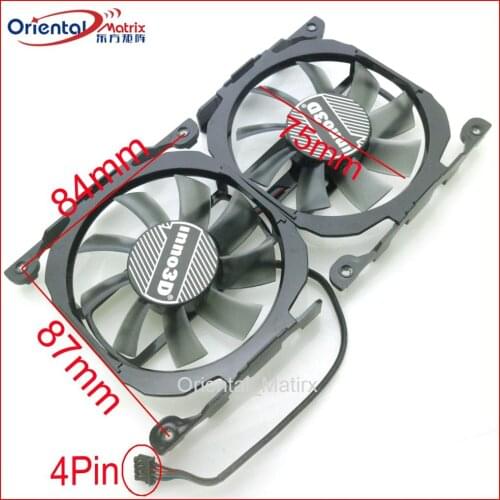 Free Shipping CF-12915S DC12V 0.35A 75mm VGA Fan For Inno3D 260 GTX 750ti GTX660 GTX 750 Graphics Card Cooling Fan