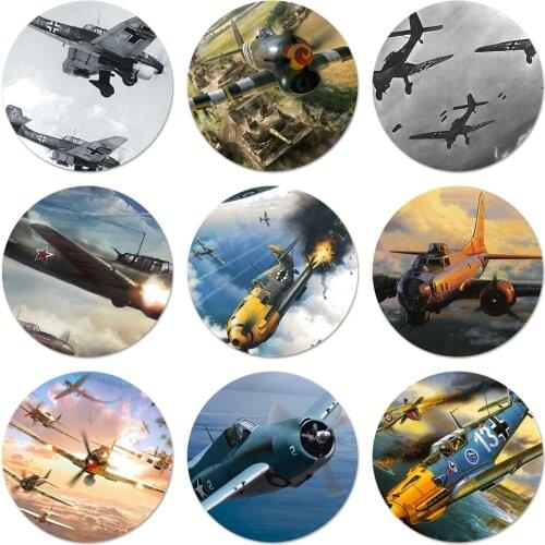 World War 2 plane Badge Brooch Pin Accessories For Clothes Backpack Decoration gift 58mm
